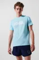 modra Bombažna kratka majica Karl Lagerfeld Moški
