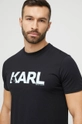 czarny Karl Lagerfeld t-shirt bawełniany Męski