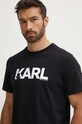 Karl Lagerfeld t-shirt bawełniany czarny 230M2211