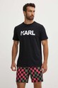 Karl Lagerfeld t-shirt bawełniany 230M2211 czarny AA00