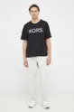 Bombažna kratka majica Michael Kors črna
