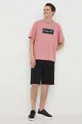 Βαμβακερό μπλουζάκι Michael Kors ροζ