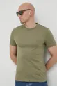 πράσινο Βαμβακερό μπλουζάκι Calvin Klein