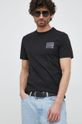 černá Bavlněné tričko Calvin Klein