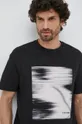 črna Bombažna kratka majica Calvin Klein