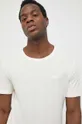 beżowy Calvin Klein t-shirt z domieszką lnu