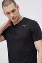 czarny Mizuno t-shirt do biegania Impulse