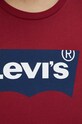 Βαμβακερό μπλουζάκι Levi's 22491.1190 μπορντό