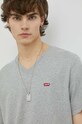 Βαμβακερό μπλουζάκι Levi's γκρί 85641.0023