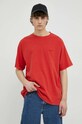 Bombažna kratka majica Levi's A0637.0044 rdeča SS23