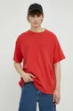 Βαμβακερό μπλουζάκι Levi's κόκκινο