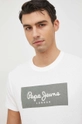 biały Pepe Jeans t-shirt bawełniany Aaron