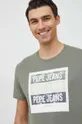 πράσινο Βαμβακερό μπλουζάκι Pepe Jeans Acee
