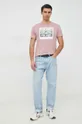 Bombažna kratka majica Pepe Jeans Acee roza