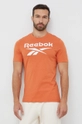 oranžna Bombažna kratka majica Reebok