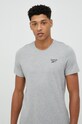 Бавовняна футболка Reebok сірий HS7114