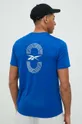 niebieski Reebok t-shirt do biegania