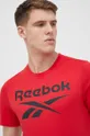 czerwony Reebok t-shirt bawełniany