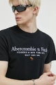 czarny Abercrombie & Fitch t-shirt bawełniany