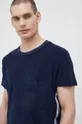 granatowy Calvin Klein t-shirt plażowy