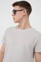 szary Calvin Klein t-shirt plażowy Męski