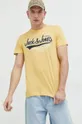 κίτρινο Βαμβακερό μπλουζάκι Jack & Jones JJELOGO