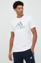 adidas t-shirt bawełniany biały H54658