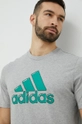 szary adidas t-shirt bawełniany