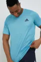 niebieski adidas Performance t-shirt treningowy Designed for Movement Męski