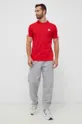 Хлопковая футболка adidas красный