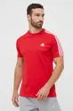 κόκκινο Βαμβακερό μπλουζάκι adidas 0