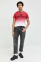 Hollister Co. t-shirt bawełniany KI323.3006.508 czerwony SS23
