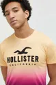 żółty Hollister Co. t-shirt bawełniany