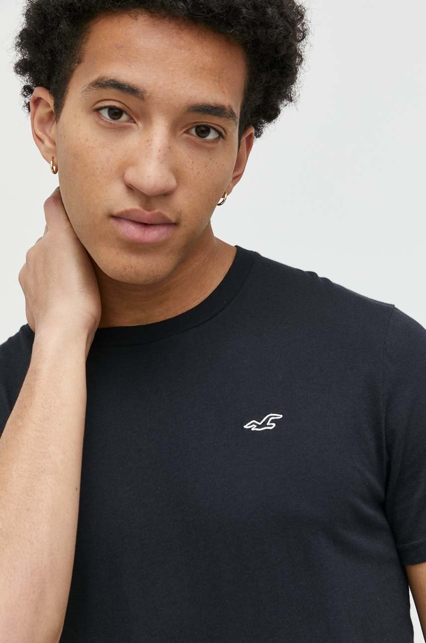 černá Bavlněné tričko Hollister Co.