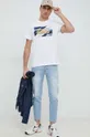 Βαμβακερό μπλουζάκι Pepe Jeans Rederick λευκό
