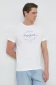 biały Pepe Jeans t-shirt Rigley Męski