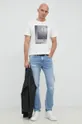 Βαμβακερό μπλουζάκι Pepe Jeans Reeves λευκό