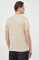Odzież Pepe Jeans t-shirt z domieszką lnu Ricci PM508694.845 beżowy
