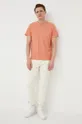 Λευκό μπλουζάκι Pepe Jeans πορτοκαλί