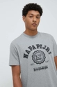 szary Napapijri t-shirt bawełniany Męski