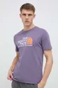 winogronowy The North Face t-shirt bawełniany Męski