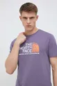 winogronowy The North Face t-shirt bawełniany