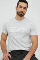 szary EA7 Emporio Armani t-shirt bawełniany