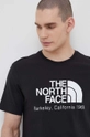 czarny The North Face t-shirt bawełniany