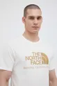μπεζ Βαμβακερό μπλουζάκι The North Face