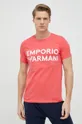 červená Bavlněné pyžamové tričko Emporio Armani Underwear Pánský