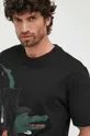 Lacoste t-shirt bawełniany x Netflix czarny TH8462