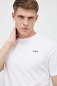 Fila t-shirt bawełniany Berloz biały FAM0340