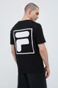 czarny Fila t-shirt bawełniany