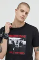 μαύρο Βαμβακερό μπλουζάκι Champion x Beastie Boys